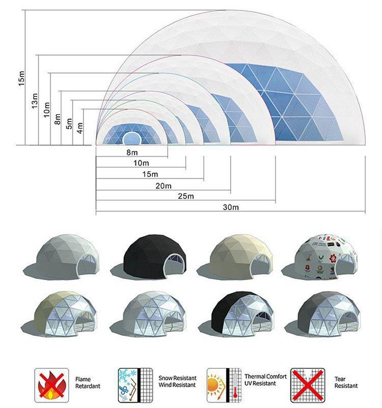 dome tent size